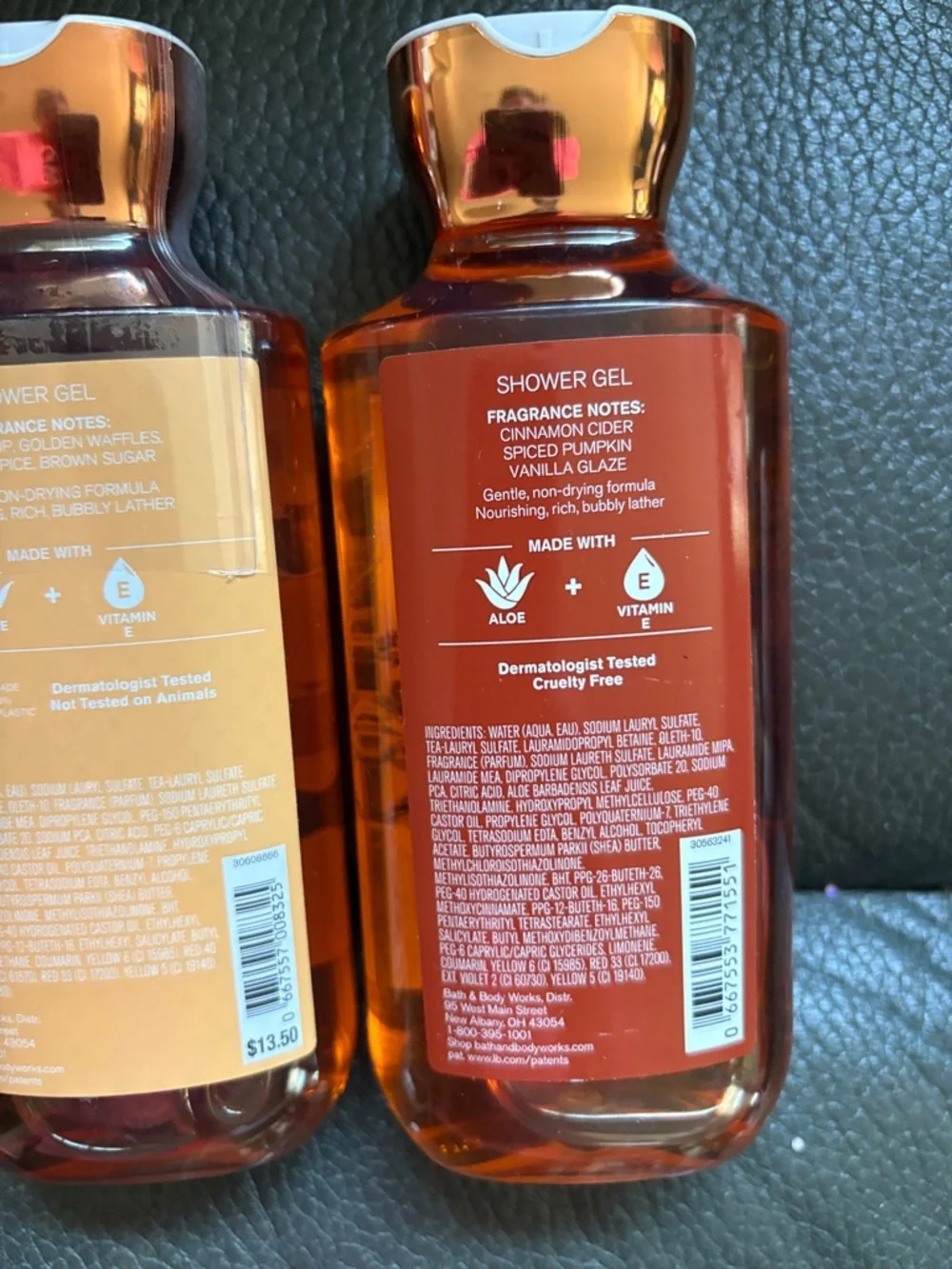 Bath and body works bath set in pumpkin pecan waffles and white pumpkin & chai